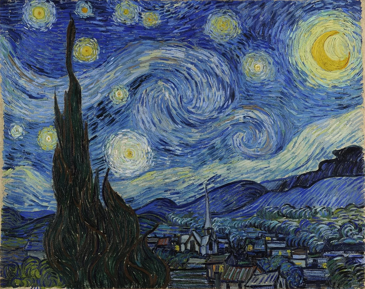 188-Vincent van Gogh-Notte stellata, 1889 